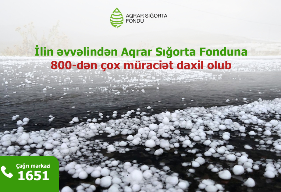 Bu il qeyri-sabit hava şəraiti ilə əlaqədar Aqrar Sığorta Fonduna 800-dən çox müraciət daxil olub