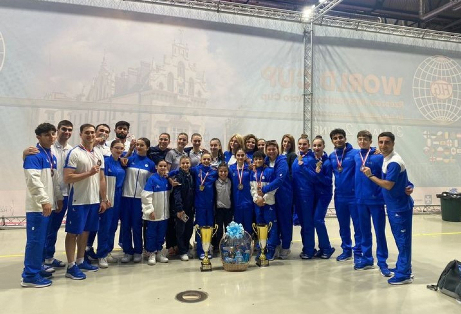 Azərbaycanın akrobatika gimnastları Dünya kubokları seriyasının qalibi olublar