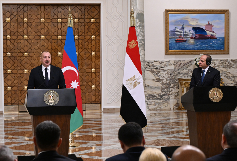 阿塞拜疆和埃及两国总统发表媒体声明
