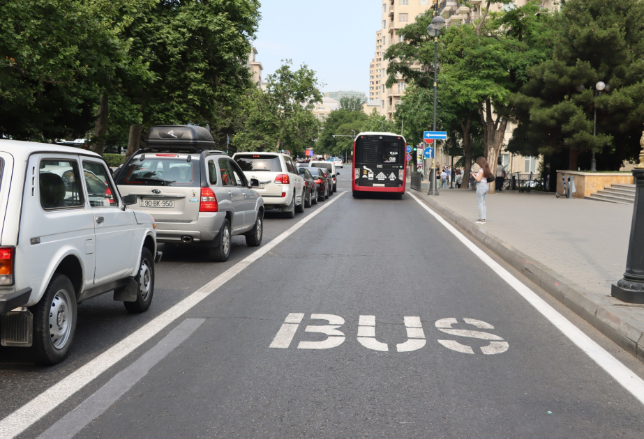 Bakıda yeni avtobus zolaqları təşkil edilib