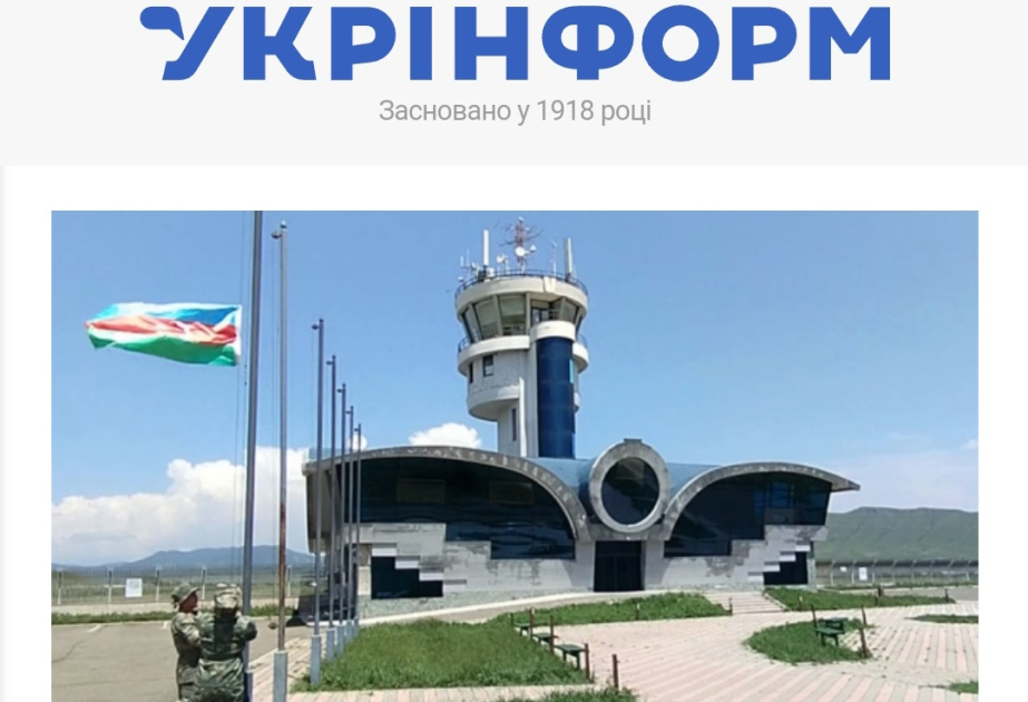Ukrayna mediası Xocalı aeroportunda Azərbaycan Bayrağının qaldırılmasına geniş yer ayırıb