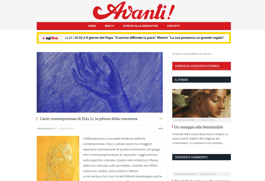 Milan Rəssamlıq Akademiyasının ilk azərbaycanlı məzununun fərdi sərgisi italyan mediasında