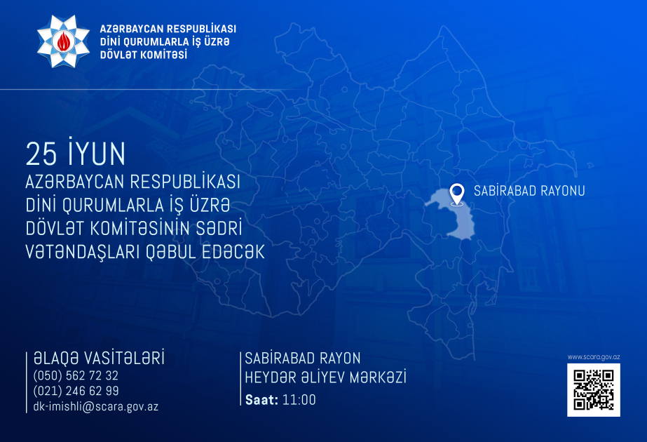 Sabirabadda vətəndaşların dini məsələlərlə bağlı müraciətləri dinləniləcək