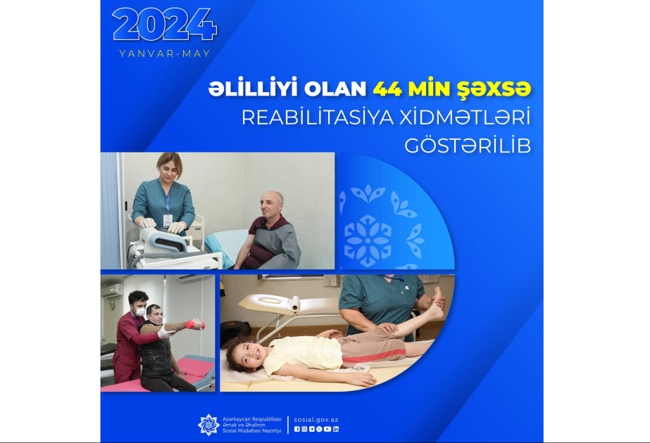 Son beş ayda əlilliyi olan 44 min şəxsə reabilitasiya xidmətləri göstərilib