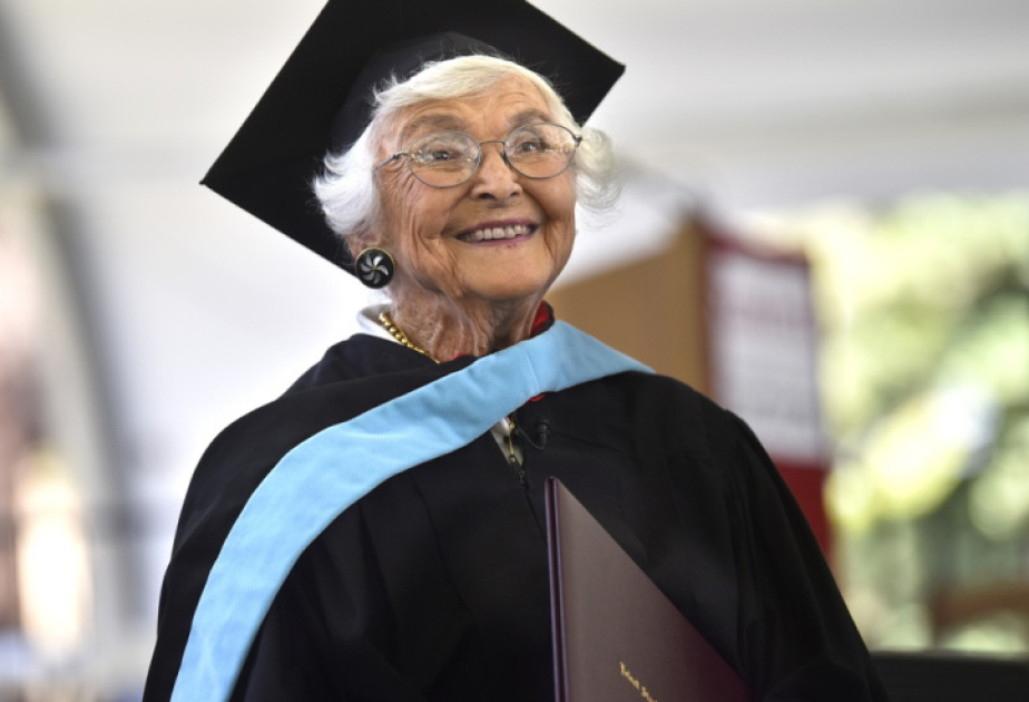 105-year-old walks at graduation to receive master's degree from Stanford