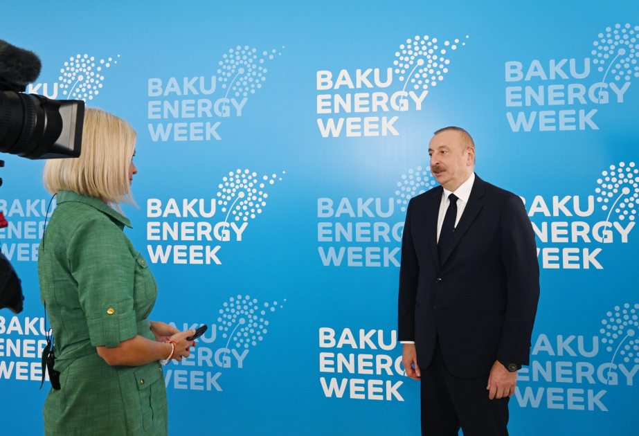 La entrevista del presidente Ilham Aliyev fue transmitida por el canal Euronews