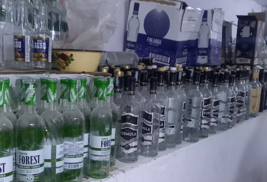 Gəncədə saxta alkoqollu içkilər istehsal edən müəssisə aşkarlanıb