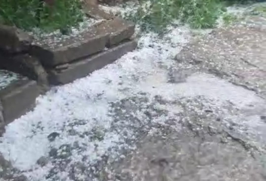 Ordubada dolu yağıb VİDEO