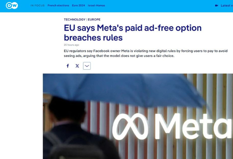 La Commission européenne estime que Meta enfreint la loi sur les marchés numériques