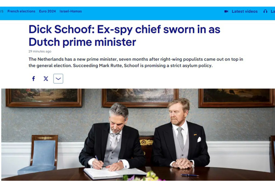 Dick Schoof: Ex-spy chief sworn in as Dutch prime minister