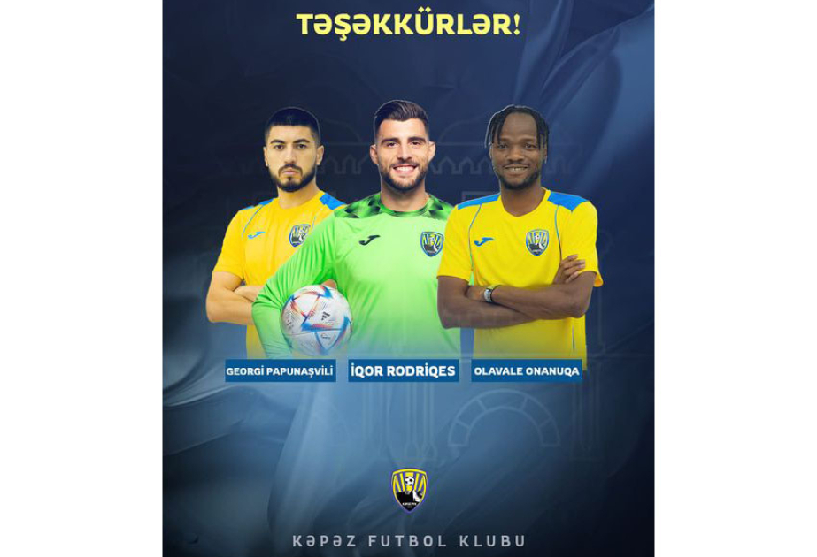 “Kəpəz” klubu daha üç futbolçu ilə vidalaşıb