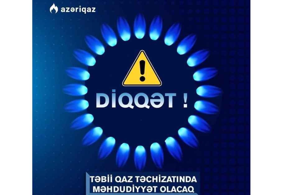 Paytaxtın 4 rayonunun qaz təchizatında fasilə yaranacaq