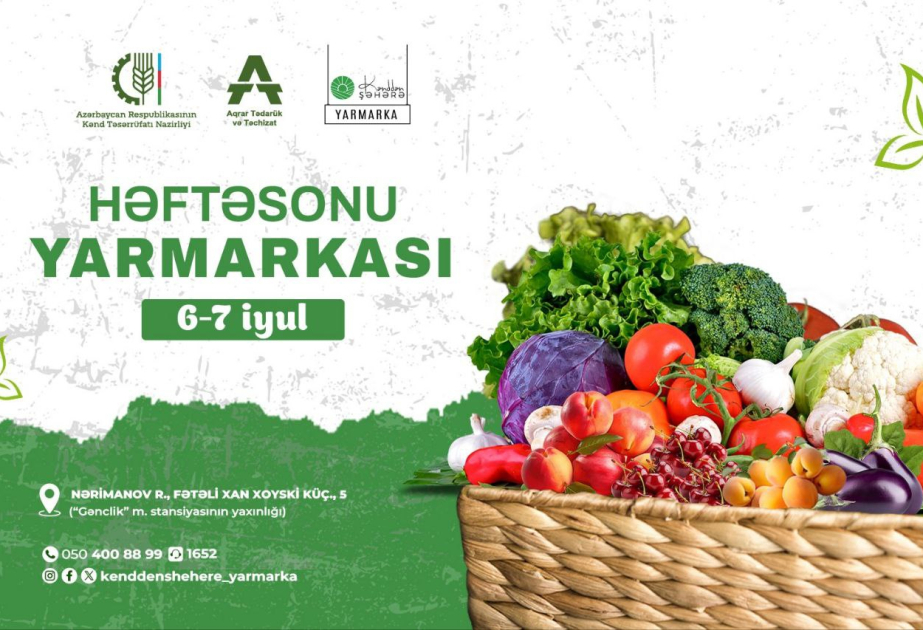 Bakıda “Kənddən şəhərə” həftəsonu yarmarkası keçiriləcək