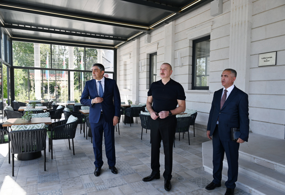 Präsident Ilham Aliyev weiht Hotel “Palace“ in Khankendi nach gründlicher Renovierung ein  AKTUALISIERT  VIDEO