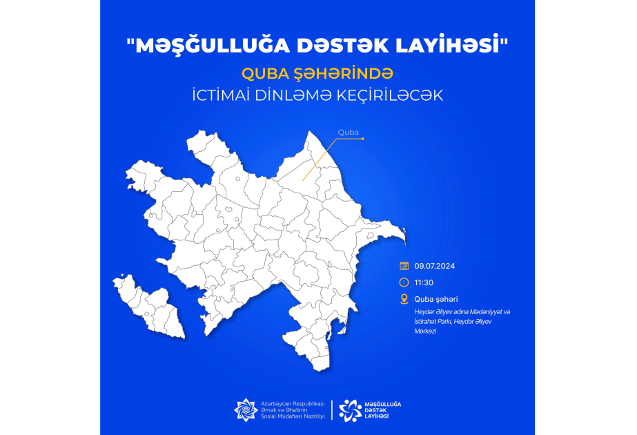 “Məşğulluğa dəstək layihəsi” çərçivəsində Qubada ictimai dinləmə keçiriləcək
