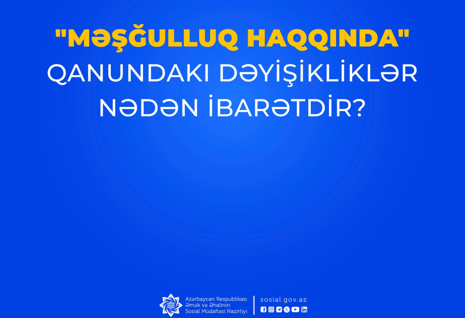 "Məşğulluq haqqında" Qanundakı dəyişikliklər nədən ibarətdir?