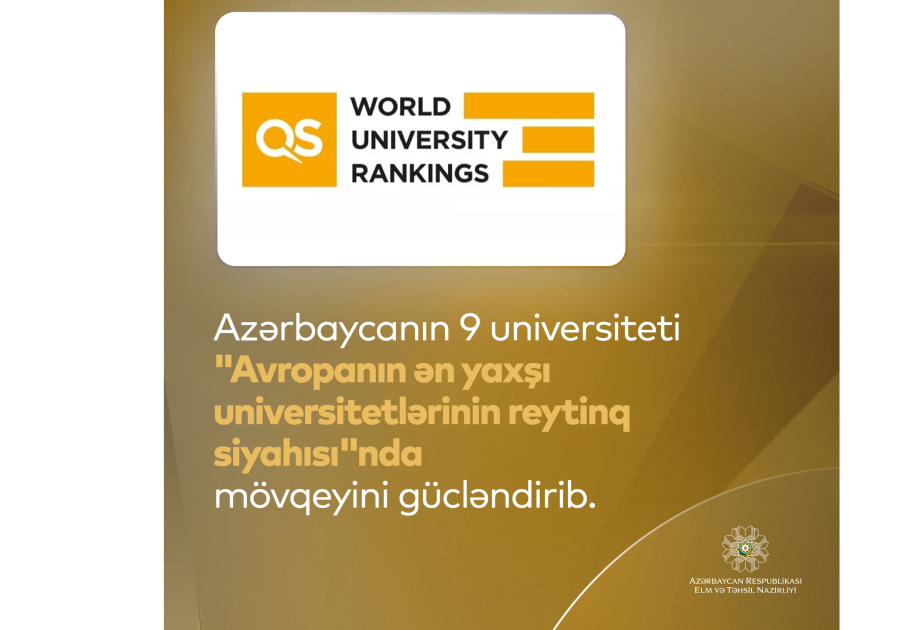 Nueve universidades de Azerbaiyán refuerzan sus posiciones en la Lista de Clasificación de las mejores universidades de Europa