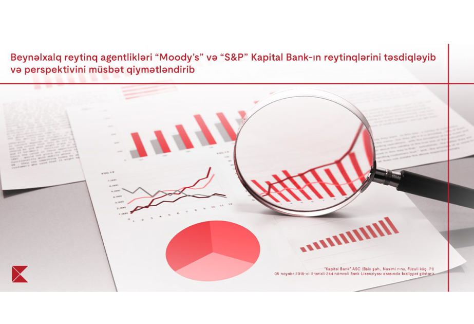 ®  “Moody’s” və “S&P” “Kapital Bank”ın reytinqlərini təsdiqləyib və bankın perspektivini müsbət qiymətləndirib