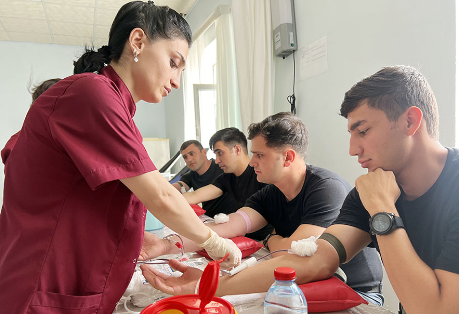 A blood donation campaign was held in military unit, Defense Ministry
