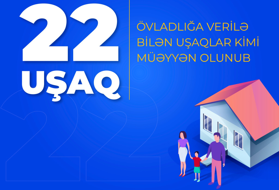 Dövlət uşaq müəssisələrində əlilliyi olan 22 uşaq övladlığa verilə bilən uşaqlar kimi müəyyən edilib
