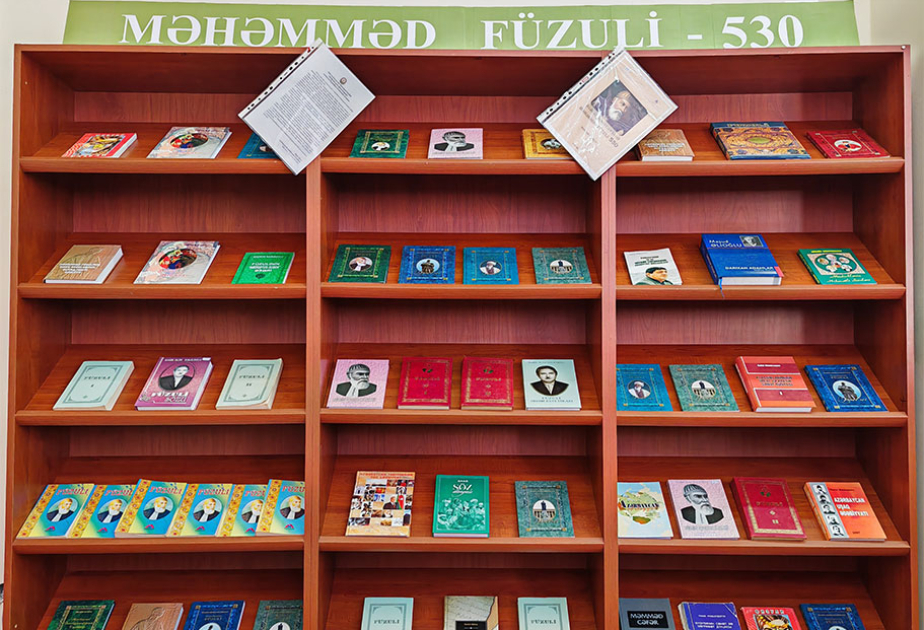 Gənclər Kitabxanasında Məhəmməd Füzulinin 530 illiyi münasibətilə sərgi hazırlanıb