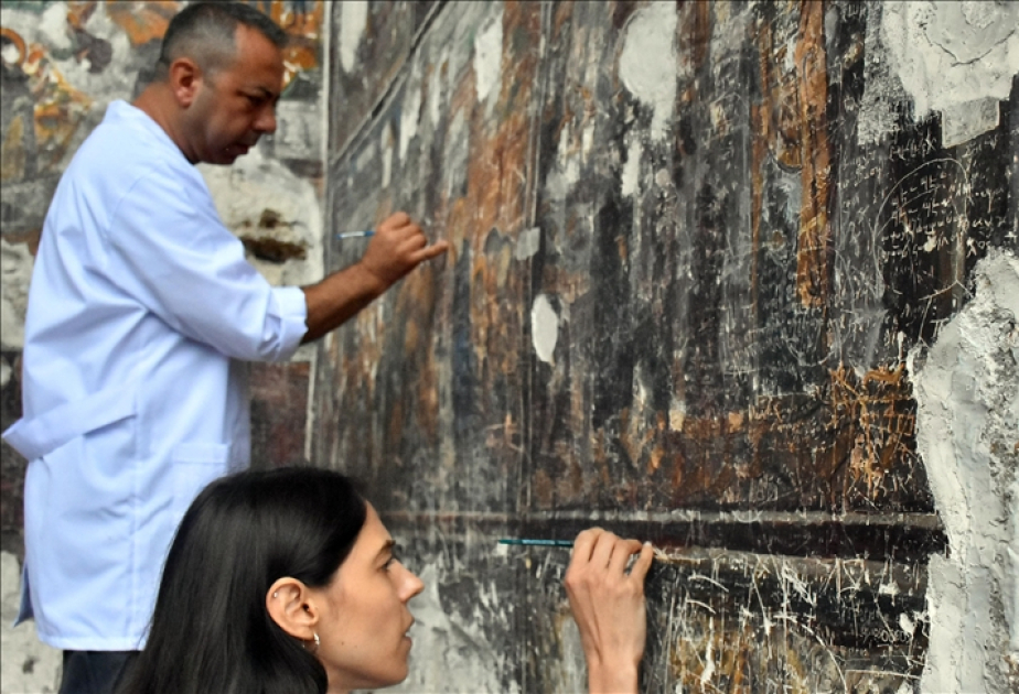 Centuries-old frescoes at Sumela Monastery in northeastern Türkiye undergo meticulous restoration