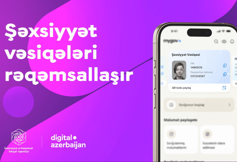 Dövlət və özəl müəssisələrin xidmətlərindən istifadə zamanı şəxsiyyət vəsiqəsi rəqəmsal formada təqdim olunacaq