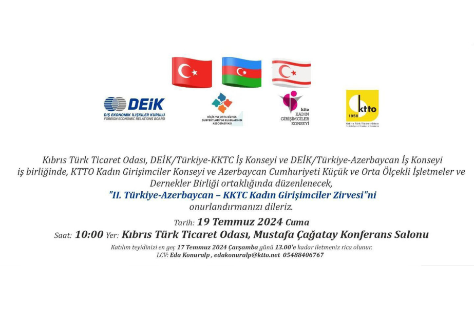 Lefkoşada Türkiyə, Azərbaycan və ŞKTC-nin qadın sahibkarları arasında əməkdaşlıq məsələləri müzakirə olunacaq