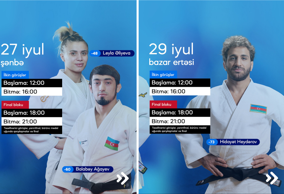 «Париж-2024»: Определен календарь встреч азербайджанских дзюдоистов