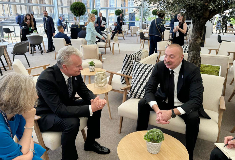 President of Azerbaijan Ilham Aliyev met with President of Lithuania Gitanas Nausėda in Oxford VIDEO