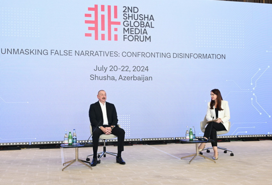 Shusha acoge hoy el II Foro Global de Medios  El presidente de Azerbaiyán pronuncia un discurso en el foro