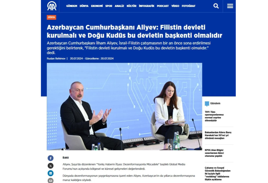 İkinci Şuşa Qlobal Media Forumu dünya mətbuatının diqqət mərkəzindədir YENİLƏNİB