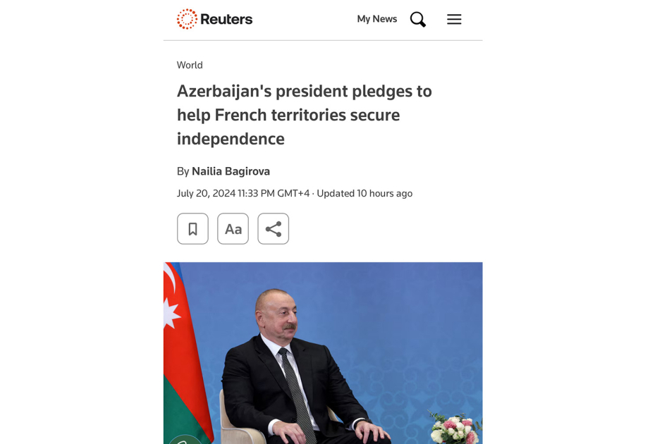 “Reuters” və “Politico” Prezident İlham Əliyevin Şuşa media forumundakı çıxışına yer verib