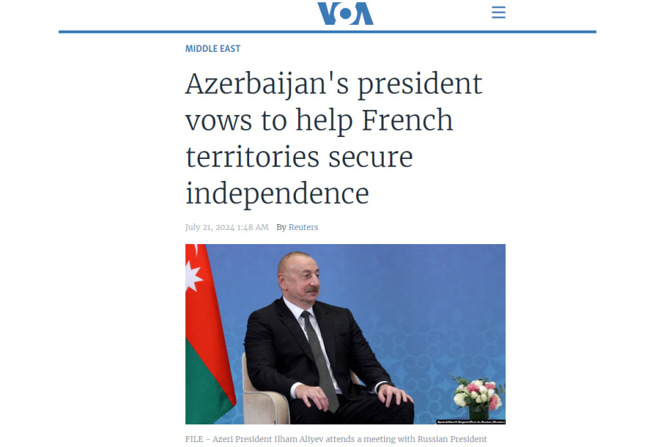 ABŞ mediası Prezident İlham Əliyevin Şuşa Qlobal Media Forumunda çıxışından yazır