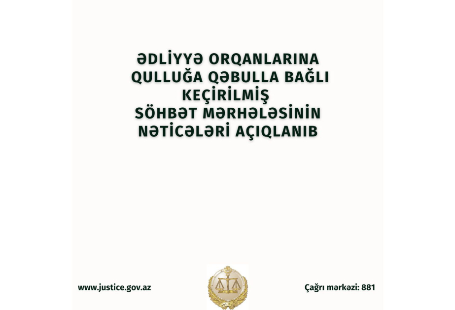 Otuz doqquz nəfər Ədliyyə Akademiyasında icbari təlimə cəlb olunacaq