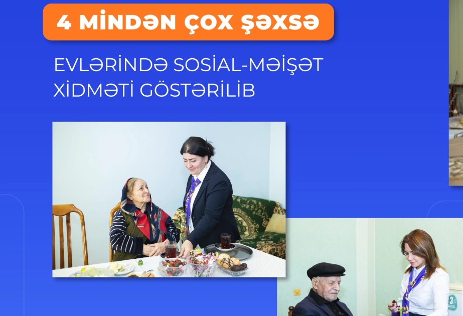 Bu il 4 mindən çox şəxsə evlərində sosial-məişət xidməti göstərilib