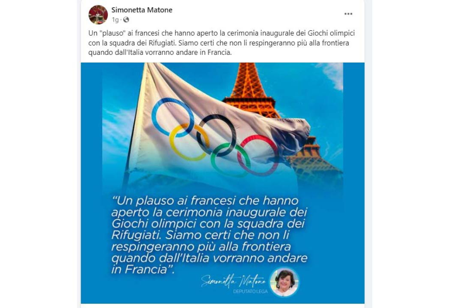 İtaliyalı siyasətçilər və parlamentarilər “Paris-2024”ün açılış mərasimini tənqid ediblər