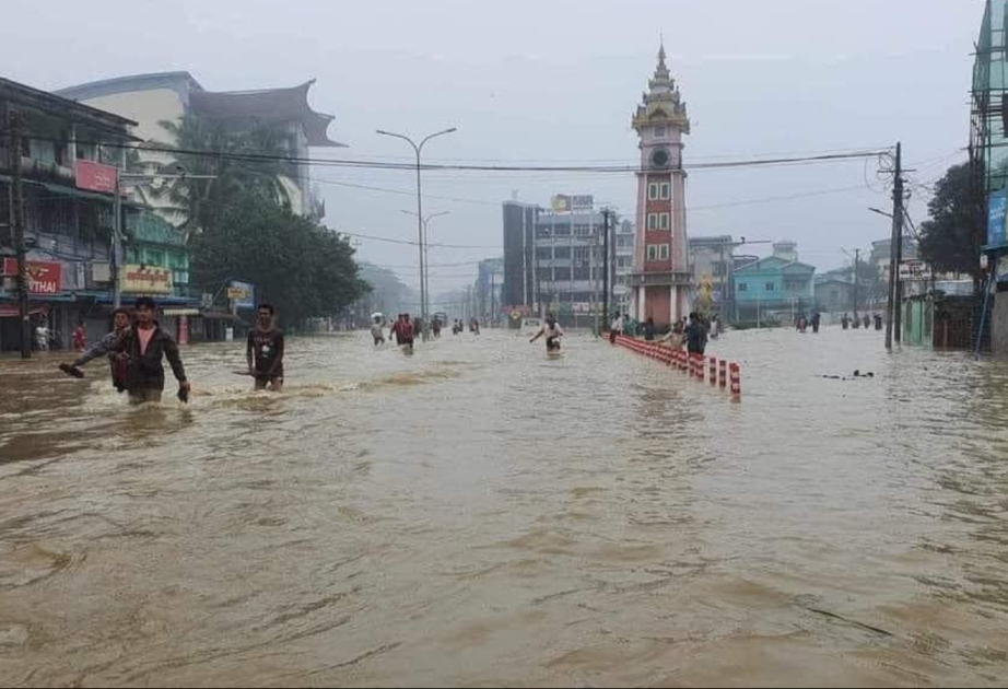 Myanmanın cənubunda genişmiqyaslı daşqınlar çoxlu sayda insanı didərgin salıb
