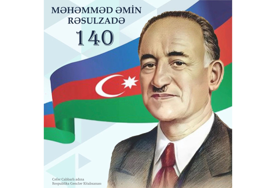 Gənclər Kitabxanasında Məhəmməd Əmin Rəsulzadəyə həsr olunan kitab sərgisi hazırlanıb