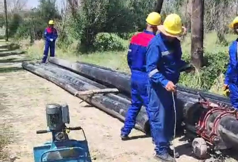 Culfanın Əbrəqunus kəndinə yeni suvarma su xətti çəkilir