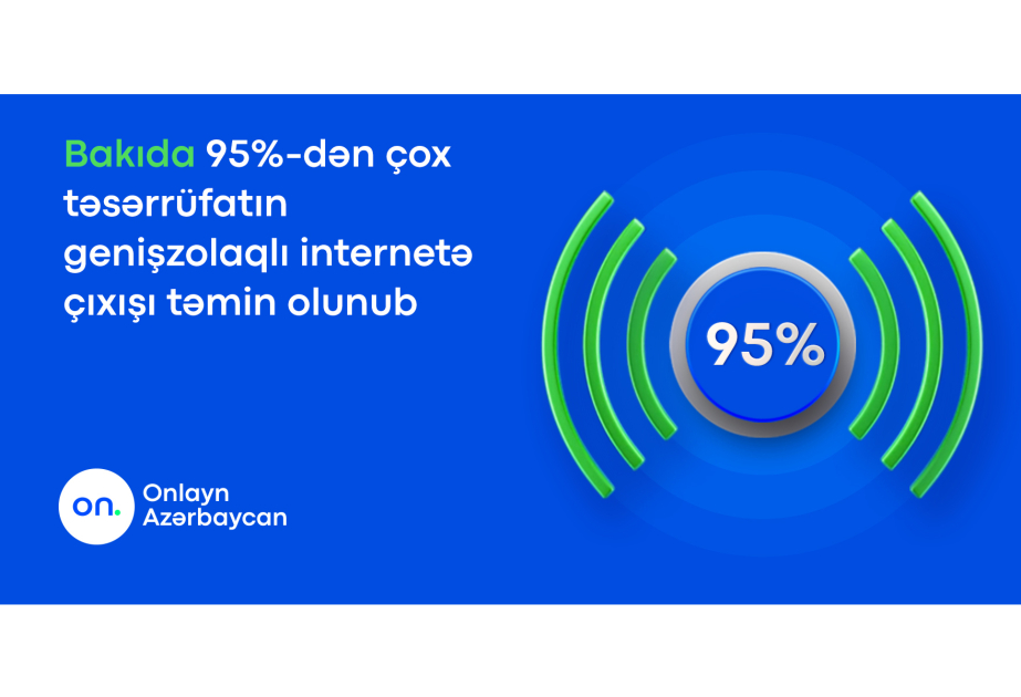 Bakıda təsərrüfatların 95 faizdən çoxunun genişzolaqlı internetə çıxışı təmin olunub