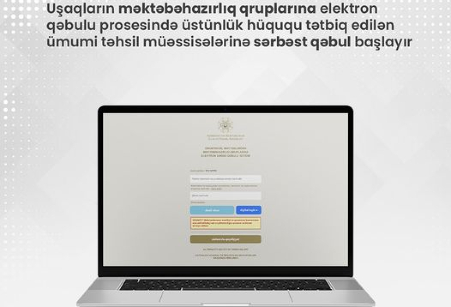 Məktəbəhazırlıq qruplarına elektron qəbul prosesində rus bölməsi üzrə prioritet tətbiq edilən məktəblərə sərbəst qəbul başlayır
