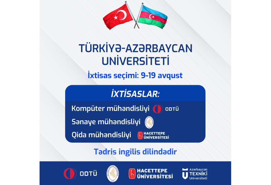 Türkiyə-Azərbaycan Universitetinə ixtisas seçimi aparılacaq