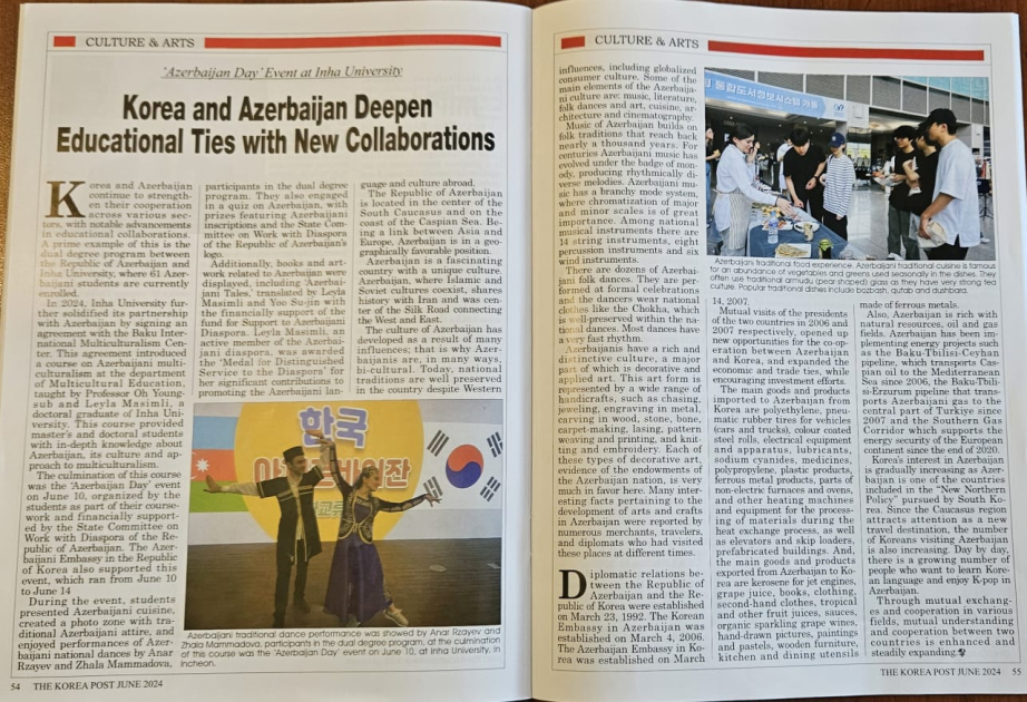 Cənubi Koreya mediası Azərbaycanla bağlı məqalə dərc edib