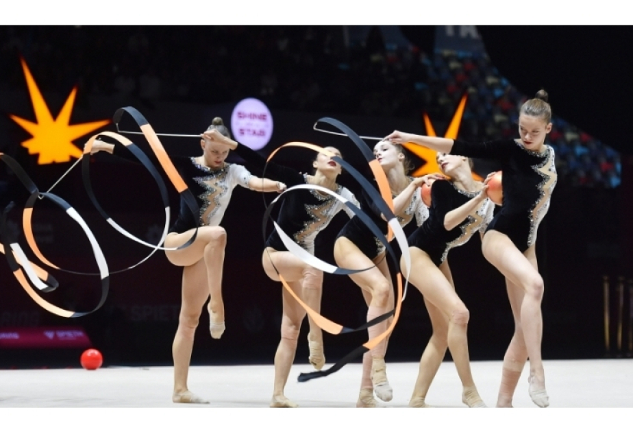 Paris 2024: Aserbaidschanisches Team für rhythmische Sportgymnastik in Gruppenübungen im Finale