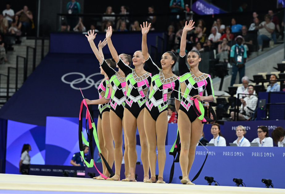Paris 2024: Azerbaijan rhythmic gymnastics team in group exercises earns fifth-place finish, marking historic achievement