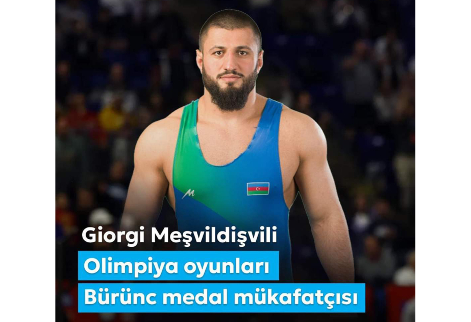 Birinci vitse-prezident Mehriban Əliyeva Olimpiadada bürünc medal qazanan Giorgi Meşvildişvilini təbrik edib