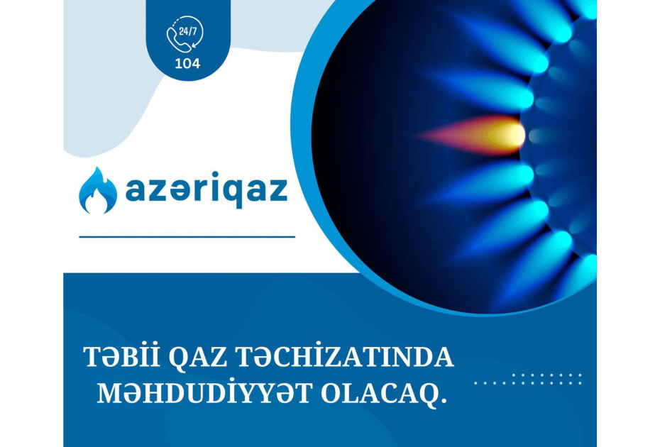 Paytaxtın bəzi ərazilərində qaz təchizatında fasilə yaranacaq