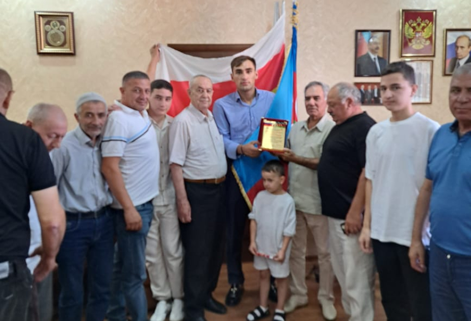 Vladiqafqazda Olimpiya çempionu Zelim Kotsoyevlə Azərbaycan diasporunun görüşü olub
