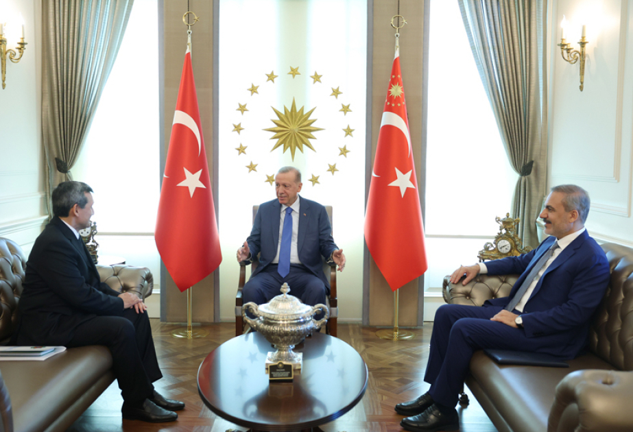 Türkiyə Prezidenti Türkmənistanın xarici işlər nazirini qəbul edib